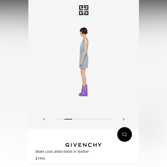 Givenchy Shark Lock Ankle Boots - Ultraviolet - Picture 3 of 9